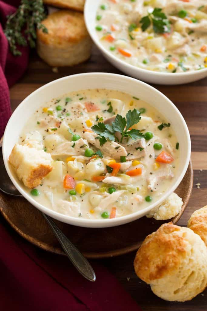 Chicken pot pie soup