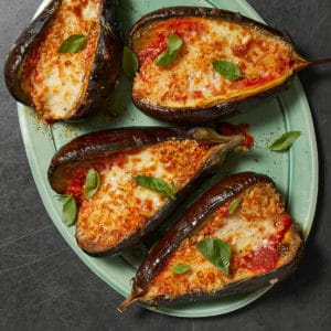 Eggplant Parm Boats