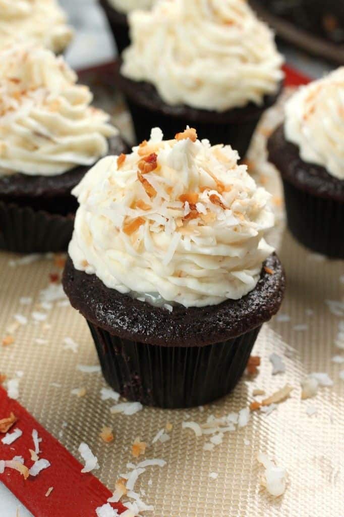 GLUTEN-FREE CHOCOLATE COCONUT CUPCAKES